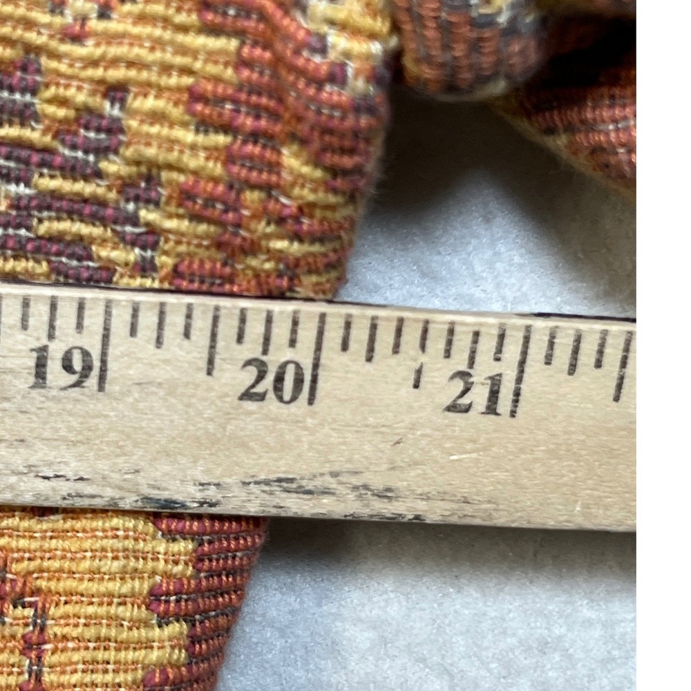 Flashback Vintage Southwestern Tapestry Jacket Cropped Woven Cotton Orange L - Picture 3 of 12